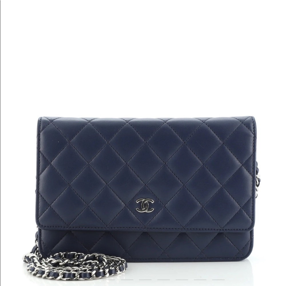 Chanel Wallet on Chain Bag Navy